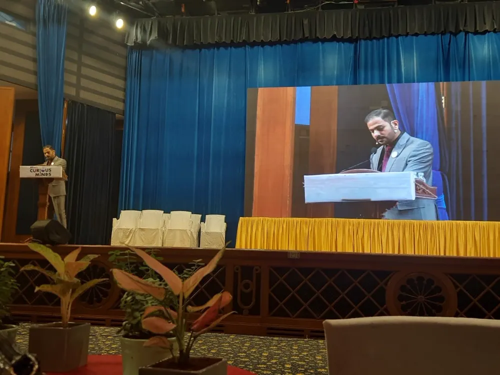 Abhishek Jain conducting a live focus workshop for students