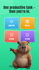 Choose a productive activity before returning to the app